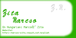 zita marcso business card